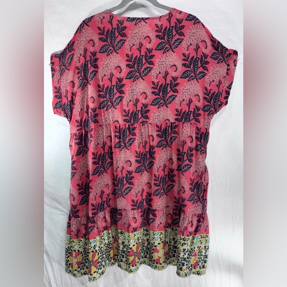 Aventura Pink and Navy Floral Midi Dress size XL - Picture 8 of 13